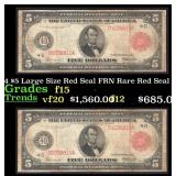 1914 $5 Large Size Red Seal FRN Rare Red Seal Grad