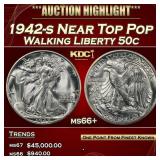 1942-s Walking Liberty Half Dollar Near Top Pop 50