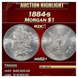1884-s Morgan Dollar $1 ms62+ USCG