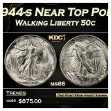 1944-s Walking Liberty Half Dollar Near Top Pop 50