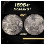 1898-p Morgan Dollar $1 Grades ms62+