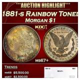 1881-s Morgan Dollar Rainbow Toned $1 ms67+ SEGS
