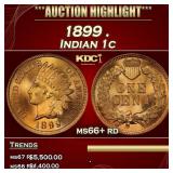 1899 Indian Cent . 1c ms66+ rd SEGS
