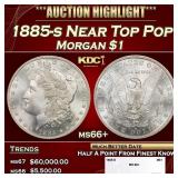 1885-s Morgan Dollar Near Top Pop $1 ms66+ SEGS