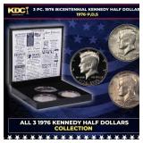 Complete 3 PC. 1976 Bicentennial Kennedy Half Doll