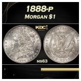 1888-p Morgan Dollar $1 Grades ms63