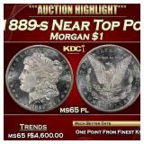 1889-s Morgan Dollar Near Top Pop $1 ms65 pl SEGS