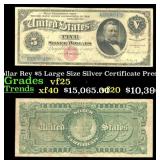 1886 $5 Large Size Silver Certificate Morgan Dolla
