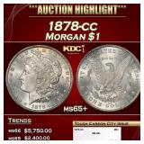 1878-cc Morgan Dollar $1 ms65+ SEGS