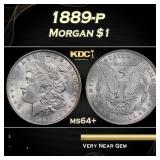 1889-p Morgan Dollar $1 Grades ms64+