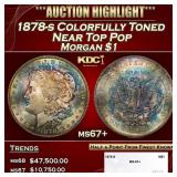 1878-s Morgan Dollar Colorfully Toned Near Top Pop