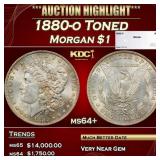 1880-o Morgan Dollar Toned $1 ms64+ SEGS