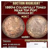 1880-s Morgan Dollar Colorfully Toned Near Top Pop