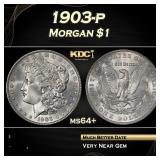 1903-p Morgan Dollar $1 Grades ms64+