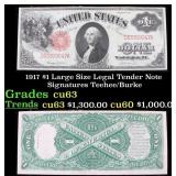 1891 Tillman/Morgan $1 Treasury Note Grades Select