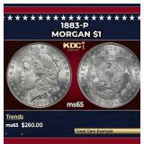 1883-p Morgan Dollar $1 Grades ms65