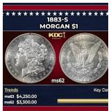 1883-s Morgan Dollar $1 ms62 USCG