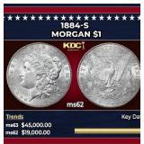 1884-s Morgan Dollar $1 ms62 USCG