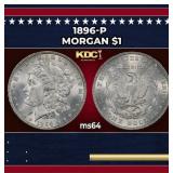 1896-p Morgan Dollar $1 Grades ms64