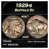 1929-s Buffalo Nickel 5c Grades ms65
