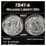 1941-s Walking Liberty Half Dollar 50c Grades ms65