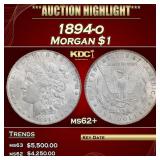 1894-o Morgan Dollar $1 ms62+ USCG