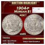 1904-p Morgan Dollar $1 ms65 SEGS