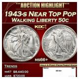 1943-s Walking Liberty Half Dollar Near Top Pop 50
