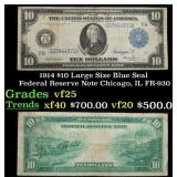 1914 $10 Large Size Blue Seal Federal Reserve Note