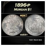 1896-p Morgan Dollar $1 Grades ms64+