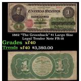 1862 $1 Large Size Legal Tender Note "The Greenbac