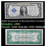 1928B $1 Blue Seal Silver Certificate "Funnyback"