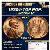 1930-p Lincoln Cent TOP POP! 1c ms68 rd SEGS