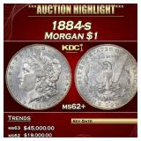 1884-s Morgan Dollar $1 ms62+ USCG