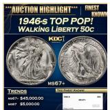 1946-s Walking Liberty Half Dollar TOP POP! 50c ms