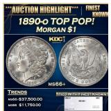 1888-p Morgan Dollar Colorfully Toned Near Top Pop