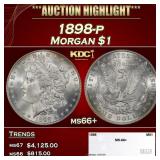 1898-p Morgan Dollar $1 ms66+ SEGS