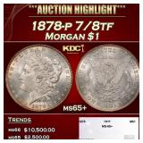 1878-p 7/8tf Morgan Dollar $1 ms65+ SEGS