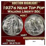 1937-s Walking Liberty Half Dollar Near Top Pop 50