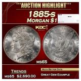 1885-s Morgan Dollar $1 ms65 SEGS