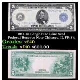 1914 $5 Large Size Blue Seal Federal Reserve Note