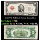 1928F $2 Red Seal United States Note Grades vf++