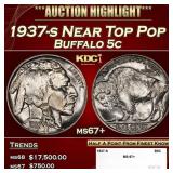 1937-s Buffalo Nickel Near Top Pop 5c ms67+ SEGS