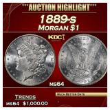 1889-s Morgan Dollar $1 Grades ms64
