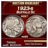 1923-s Buffalo Nickel 5c ms65 SEGS