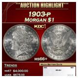 1903-p Morgan Dollar $1 ms66+ SEGS