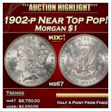1902-p Morgan Dollar Near Top Pop! $1 ms67 SEGS