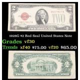 1928G $2 Red Seal United States Note Grades vf++
