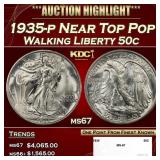1935-p Walking Liberty Half Dollar Near Top Pop 50