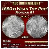 1880-o Morgan Dollar Near Top Pop! $1 ms65+ SEGS